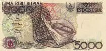 Indonesien 5000 Rupiah - Sasando Rote - Volcan -1992 - Serial WSF  - P.130