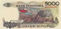 Indonesien 5000 Rupiah - Sasando Rote - Volcan -1992 - Serial WSF  - P.130