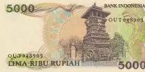 Indonesien 5000 Rupiah - Teuku Umar - Menara Kudus - 1986 -  Serial TOZ - UNC - P.125
