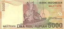 Indonesien 5000 Rupiah Tuanku Imam Bondjol - Woman at hand loom