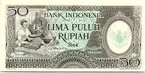 Indonesien 50Rupiah - 1964 - UNC - Serial JAG