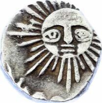 Indore, Shivaji Rao - 1/4 Silver Rupee, in the name of Shah Alam II - 1890 / 1897