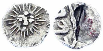 Indore, Shivaji Rao - 1/8 Silver Rupee, in the name of Shah Alam II - 1890 / 1894