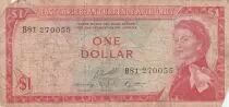 Inseln der Karibik 1 Dollar, Elizabeth II - 1965 - P.13f Serial B81