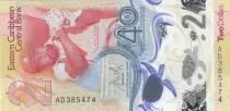 Inseln der Karibik 2 Dollars - Sir IVA \ VIV\  RICHARDS - Polymer - 2023 - Serial AD