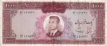Iran 1000  Rials - Mohammad Reza Pahlavi - ND (1962) -  P.75