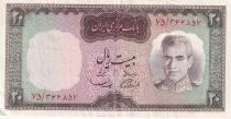 Iran 20 Rials , Mohammad Reza Pahlavi - 1969 -  P.84
