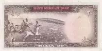 Iran 20 Rials , Mohammad Reza Pahlavi - 1969 -  P.84