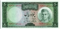 Iran 50  Rials , Mohammad Reza Pahlavi - 1971 -  P.90