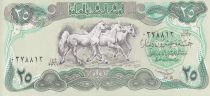Iraq 25 Dinars - Horses - Abbaside Palace - 1990 - P.74