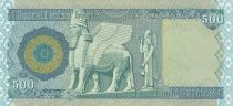 Iraq 500 Dinars, Dam - Statue Winged - 2018 UNC