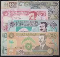 Iraq Iraq Présentation 12 billets Neufs - Saddam Hussein