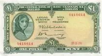 Ireland 1 Pound - Lady Hazel Lavery - 17-05-1974 - P.64