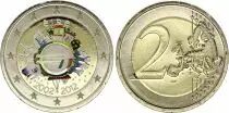 Ireland 2 Euros - 10 years of the Euro - Colorised - 2012