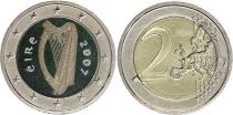 Ireland 2 Euros - Celtic harp - Colorised - 2007 - Bimetallic