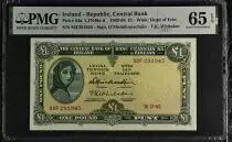 Irland 1 Pound - Lady Lavery - 16-03-1962 - Serial 98F - PMG 65 EPQ