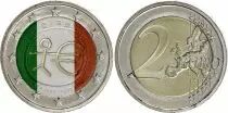 Irland 2 Euros - 10 years EMU - Colorised - 2009 - Bimetallic