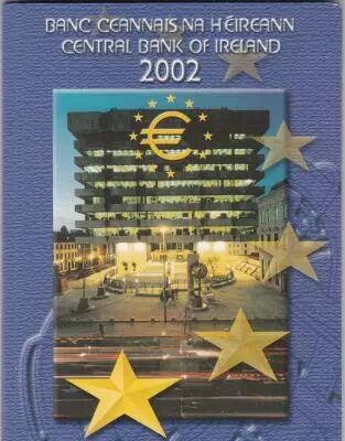 Irland Proof set 8 coins - 1 c to 2 Euros -  2002 - folder used