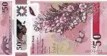 Irlanda del Nord 50 Pounds - Flowers, butterfly - Jocelyn B. Burnell - 2021 (2022) - Number 772772 - P.NEW