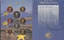 Irlanda Proof set 8 coins - 1 c to 2 Euros -  2002 - folder used