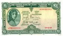 Irlande 1 Pound Lady Lavery - Masque - 18/10/1946