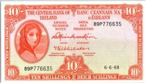 Irlande 10 Shillings Lady Lavery - 1968