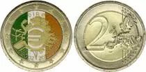 Irlande 2 Euros - 10 ans de l\'Euro - Coloris&eacute;e - 2012
