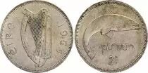 Irlande 2 Scilling (1 Florin) - Harpe - Saumon - 1951-1968 - TTB - KM.15