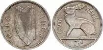 Irlande 3 Pingin (1/2 Reul) - Harpe - Lièvre - 1942-1968 - TTB - KM.12