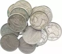 Irlande 3 Pingin (1/2 Reul) - Harpe - Lièvre - 1942-1968 - TTB - KM.12