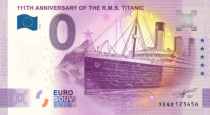 Irlande Billet 0 euro Souvenir - 111ème anniversaire du Titanic - Irlande 2022