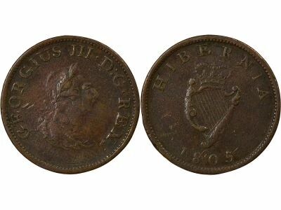 Irlande George III - 1/2 Penny - 1805 Soho