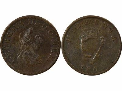 Irlande George III - 1/2 Penny - 1805 Soho