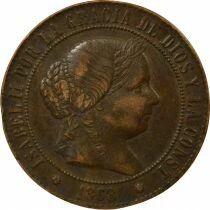 Isabella - 5 Centimos - 1868 Barcelona