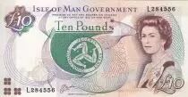Isla de Man 10 Pounds - Elizabeth II - Castle - ND (1983) - P.42
