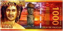 Isla de Pascua 1000 Rongo, fantasy note Statues - 2011