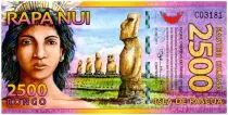 Isla de Pascua 2500 Rongo, fantasy note Statues - 2011