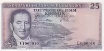Island 25 Kronur - M. Stephensen - 1957
