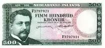 Island 5000 kronur - Hannes Hafstein - 1961 - Serial F