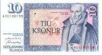 Islanda 10 Kronur A. Jonsson - Old household scene - 1981