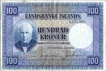 Islanda 100 Kronur, J. Sigurdsson - Herd of sheep - 1946