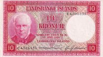 Islande 10 Kronur - J. Sigurdsson - Cascades - 1928 - Série C - P.33b