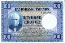 Islande 100 Kronur,  J.  Sigurdsson  - Moutons  - 1946  - P.35 a
