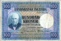 Islande 100 Kronur, 1956 J. Sigurdsson - Moutons - 19(56-57) - P.35 a