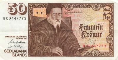 Islande 50 Kronur - G. Thorlaksson - ND (1981-1986) - P.49