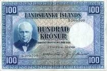 Islandia 100 Kronur, J. Sigurdsson - Herd of sheep  - 19(43-57) - P.35 a