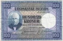 Islandia 100 Kronur J. Sigurdsson - Flock of sheep - 1943 - C1.250.540