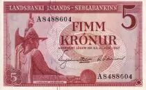 Islandia 5 Kronur - L. Arnarson - Farm - 1957 - AU to UNC - P.37b