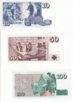 Islandia Lot 3 Banknotes - Matching number - 1961