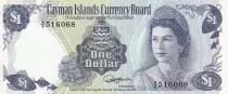 Islas Caim�n 1 Dollar - Elizabeth II - Fish - 1974 - UNC - Serial A.6 - P.5e